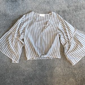 Anthropologie Lavender Fields Striped Blouse
